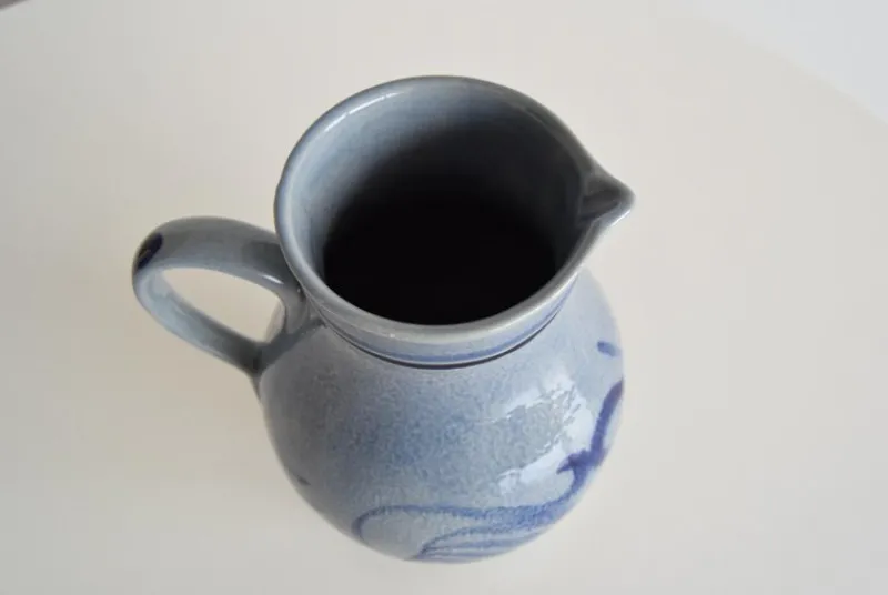 Pamono Vintage Earthenware Jug with Blue Salt Glaze/Marzi & Remi, 1960s> Bottles, Carafes & Jugs