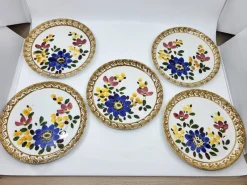 Pamono Vintage Earthenware Plates and Dishes, Italy, 1970s, Set of 12><noscript><img width=