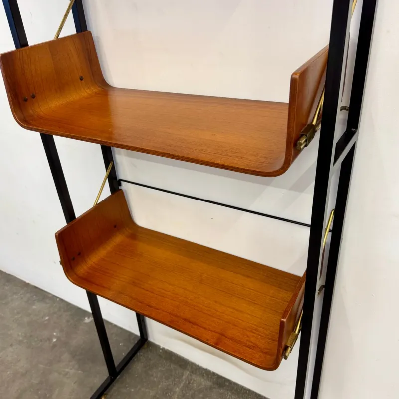 Pamono Vintage Earth/Sky Bent Wood Bookcase, 1950s> Shelves & Wall Units