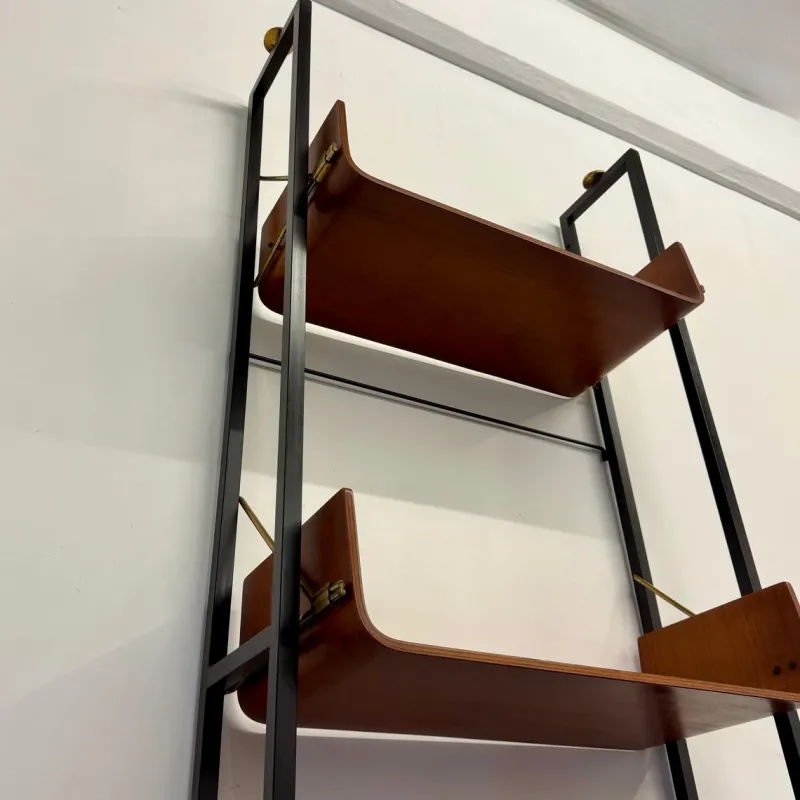 Pamono Vintage Earth/Sky Bent Wood Bookcase, 1950s> Shelves & Wall Units