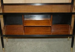 Pamono Vintage Ebonised Brass and Hardwood Sideboard from G-Plan><noscript><img width=