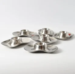 Sale Pamono Vintage Egg Cups in Stainless Steel by Wilhelm Wagenfeld for WMF, 1970s, Set of 6