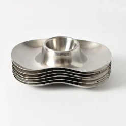 Sale Pamono Vintage Egg Cups in Stainless Steel by Wilhelm Wagenfeld for WMF, 1970s, Set of 6