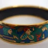 Pamono Vintage Enamel and Gold Bangle Bracelet from Hermès, 1980s> Bracelets