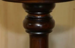 New Pamono Vintage English Carved Hardwood Pedestal, 1900