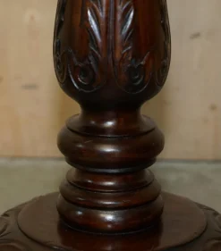 New Pamono Vintage English Carved Hardwood Pedestal, 1900