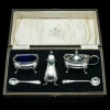 Discount Pamono Vintage English Cased Condiment Set in Silver, 1948, Set of 6