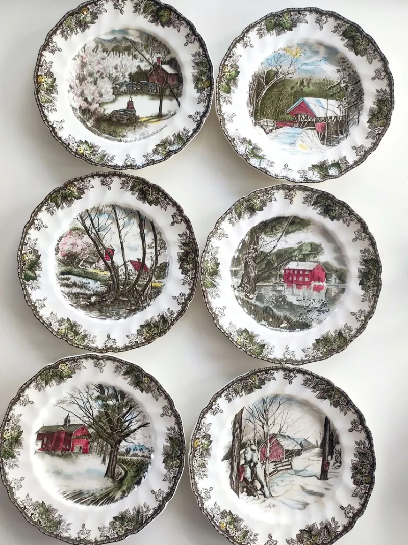 Outlet Pamono Vintage English Dinner Plates, 1950s, Set of 6