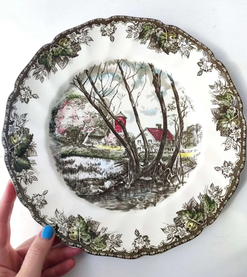Outlet Pamono Vintage English Dinner Plates, 1950s, Set of 6