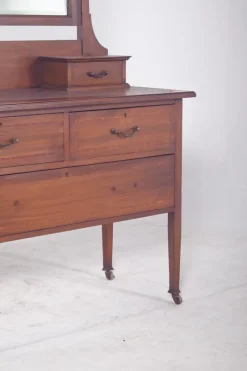 Hot Pamono Vintage English Dressing Table with Mirror, 1920s