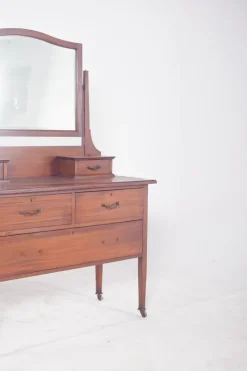 Hot Pamono Vintage English Dressing Table with Mirror, 1920s
