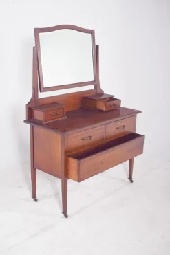 Hot Pamono Vintage English Dressing Table with Mirror, 1920s