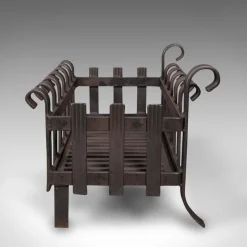 Pamono Vintage English Gothic Revival Iron Fire Basket, 1950s><noscript><img width=