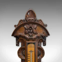 Pamono Vintage English Oak Factory Barometer, 1940s><noscript><img width=