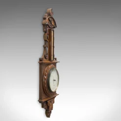 Pamono Vintage English Oak Factory Barometer, 1940s><noscript><img width=