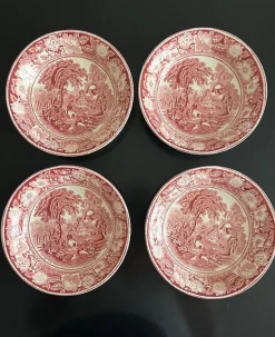 Pamono Vintage English Plates, 1950s, Set of 4