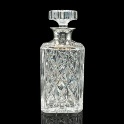 Pamono Vintage English Silver Collared Crystal Spirit Decanter, 1969><noscript><img width=