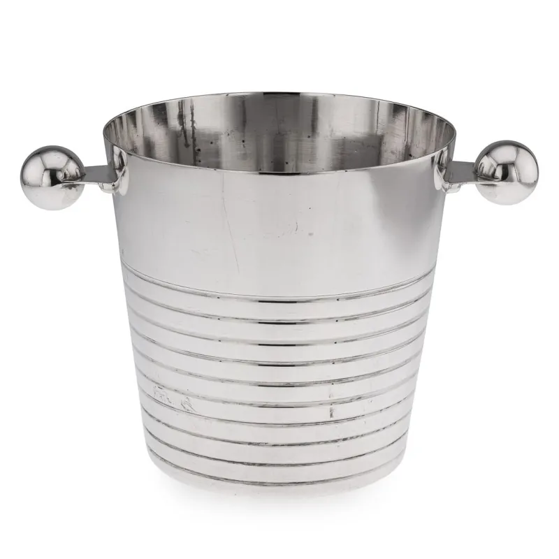 Pamono Vintage English Silver Plated Wine Cooler by Elkington & Co, 1960s> Ice Buckets & Wine Coolers