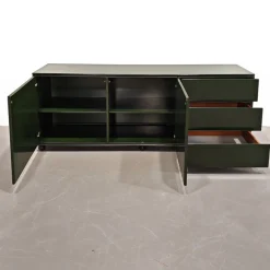 Sale Pamono Vintage English Space Age Green Lacquered Sideboard, 1970s