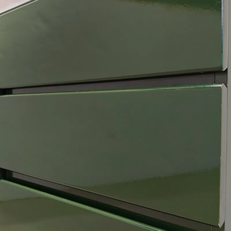 Sale Pamono Vintage English Space Age Green Lacquered Sideboard, 1970s