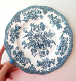 Online Pamono Vintage English Wedgwood Plates with Asiatic Pheasants Decoration in Teal, 1970s