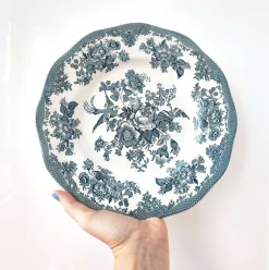 Online Pamono Vintage English Wedgwood Plates with Asiatic Pheasants Decoration in Teal, 1970s