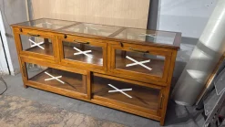 Discount Pamono Vintage Exhibitor Counter in Teak