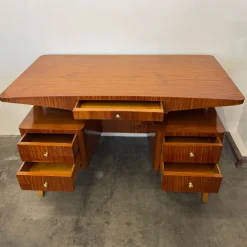 Discount Pamono Vintage Exotic Wood Desk, 1950s