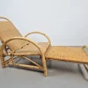 Pamono Vintage Extendable Deck Chair in Rattan, 1960> Garden Seating