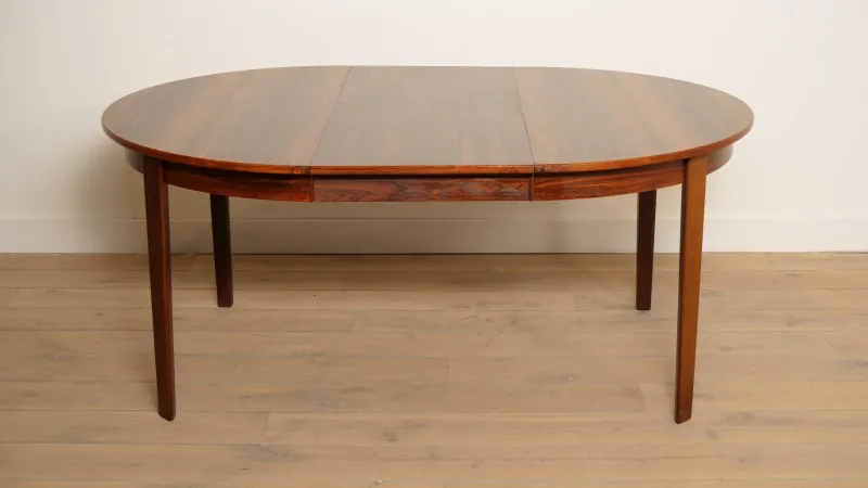 Online Pamono Vintage Extendable Round Dining Table in Rosewood, 1950s