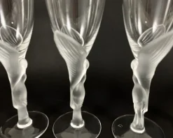 Pamono Vintage Fabergé Snow Doves Crystal Glasses, France, 1960s, Set of 4> Glassware