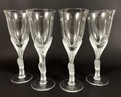 Pamono Vintage Fabergé Snow Doves Crystal Glasses, France, 1960s, Set of 4><noscript><img width=
