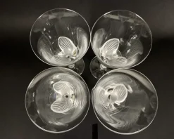Pamono Vintage Fabergé Snow Doves Crystal Glasses, France, 1960s, Set of 4><noscript><img width=