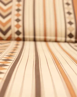 Pamono Vintage Fabric Deck Chairs and Trolley by Clara Agnelli Per Reguitti for Fratelli Reguitti, 1970s, Set of 4><noscript><img width=