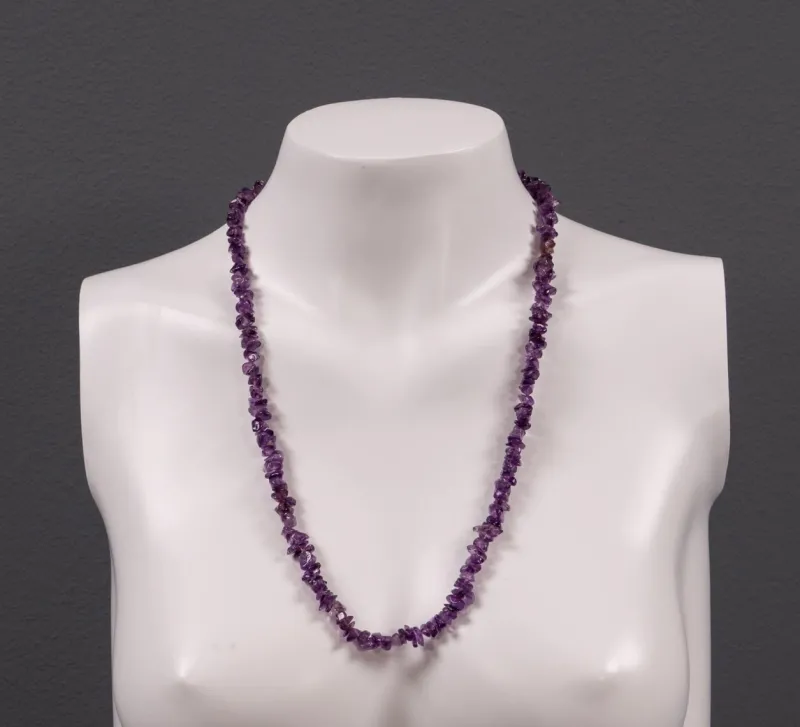 Pamono Vintage Fashion Gemstone Necklace with Violet Amethyst Quartz, 1980s