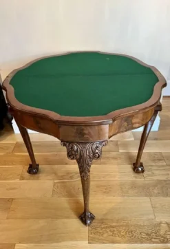 Pamono Vintage Figured Walnut Card Table, 1920> Game Tables