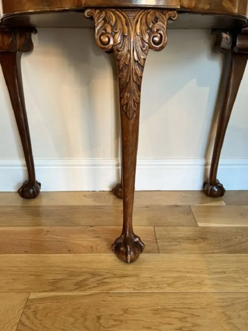 Pamono Vintage Figured Walnut Card Table, 1920> Game Tables