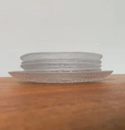 Pamono Vintage Finnish Glas Plates Solaris by Tapio Wirkkala for Iittala, Set of 5><noscript><img width=