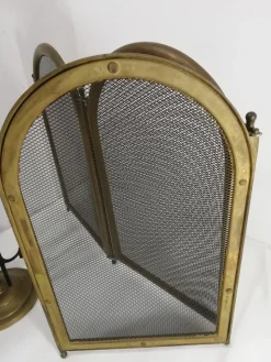 Pamono Vintage Fireplace Accessories in Brass, 1960s, Set of 8><noscript><img width=