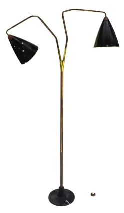 Pamono Vintage Flamingo Floor Lamp by Franz Hagenauer for Werkstätte Hagenauer Wien, 1950s> Floor Lamps
