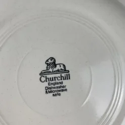 Hot Pamono Vintage Flat Plate Set with Duck Pattern & Red-Brown Trim from Churchill England, 1990s, Set of 6