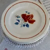 Pamono Vintage Flat Plates in Earthenware from Sarreguemines, 1980s, Set of 8> Dinner Plates & Bowls