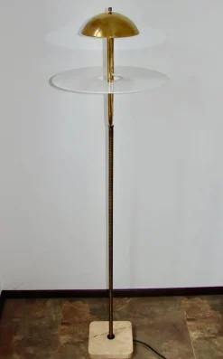 Pamono Vintage Floor Lamp in Brass, 1970s><noscript><img width=