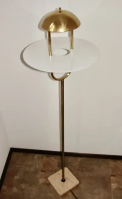 Pamono Vintage Floor Lamp in Brass, 1970s><noscript><img width=