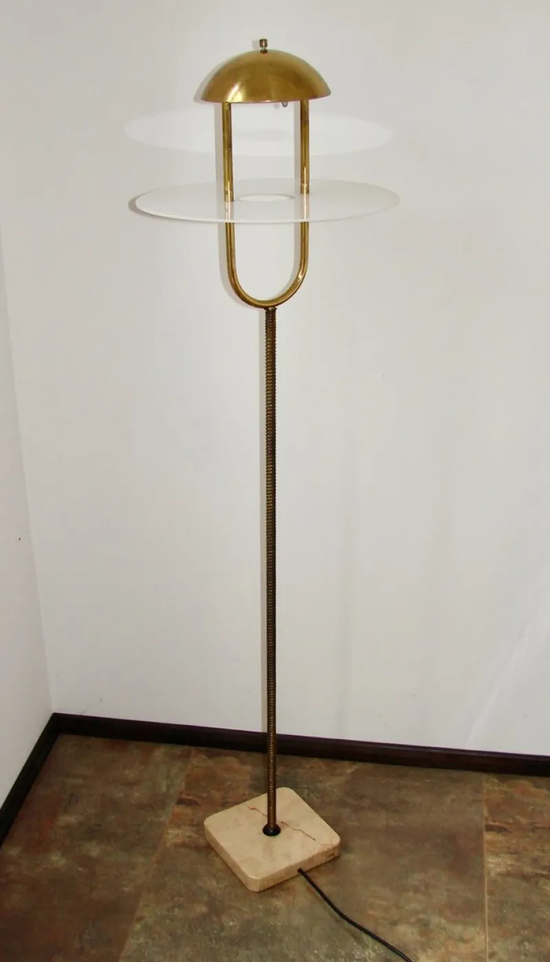 Pamono Vintage Floor Lamp in Brass, 1970s> Floor Lamps