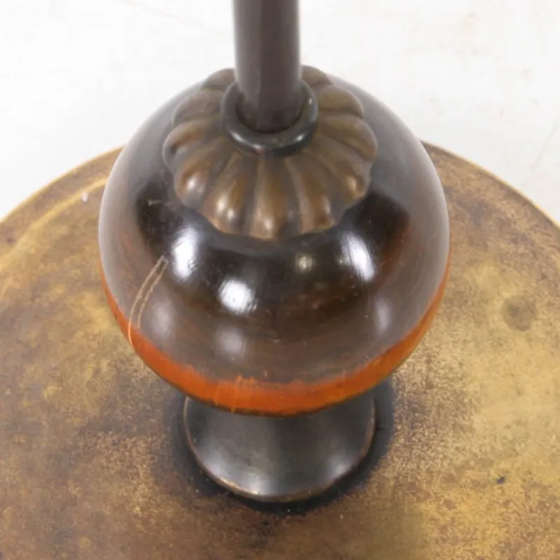 Pamono Vintage Floor Lamp in Brass and Wood, 1970s> Floor Lamps