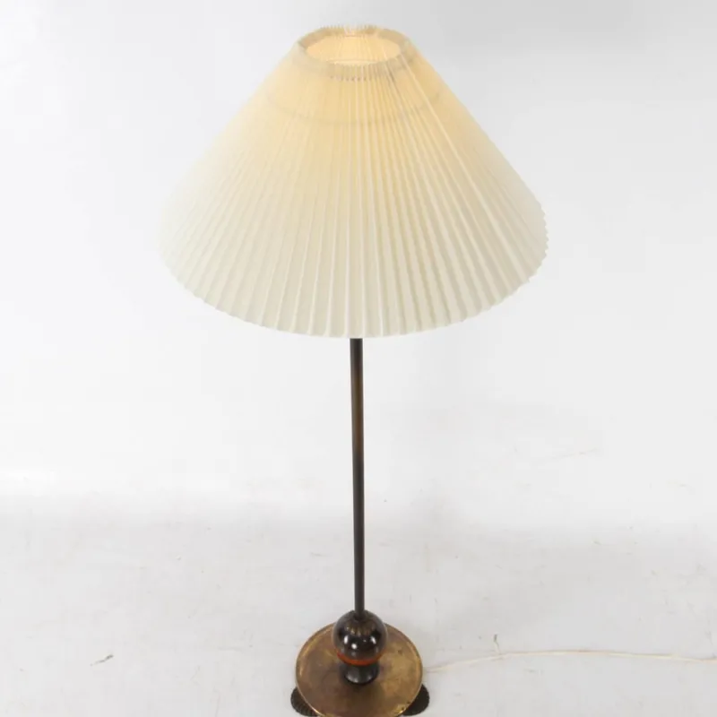 Pamono Vintage Floor Lamp in Brass and Wood, 1970s> Floor Lamps