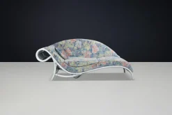 Sale Pamono Vintage Floral Rattan Daybed by Flechtatelier Schütz, 1980s