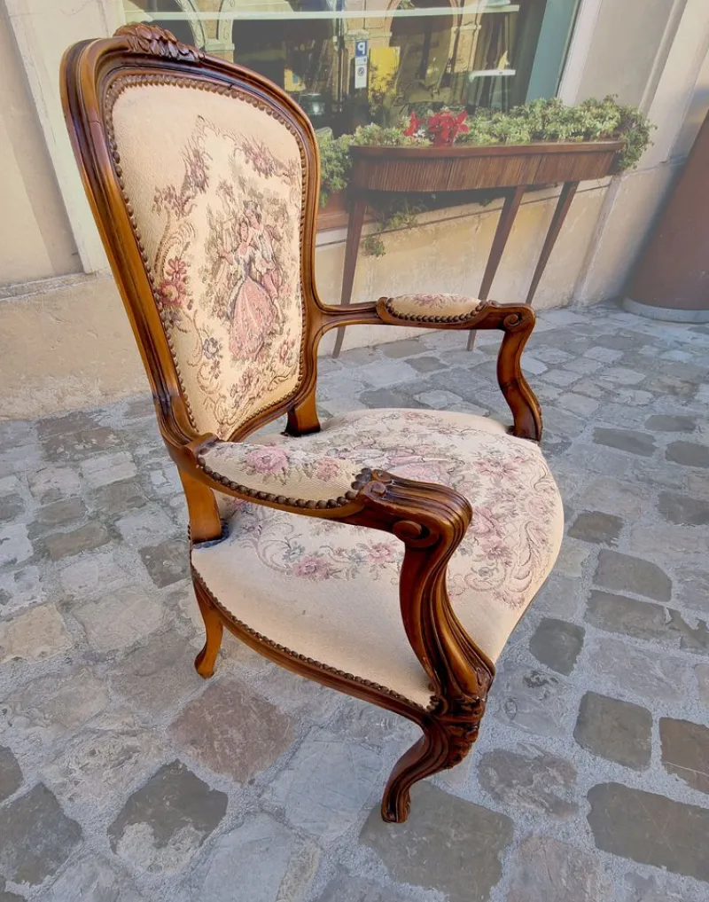Best Pamono Vintage Floral Sofa and 2 Armchairs, 1930s, Set of 3