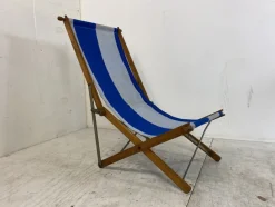 Pamono Vintage Foldable Campaign Garden Beach Chair, 1940s><noscript><img width=